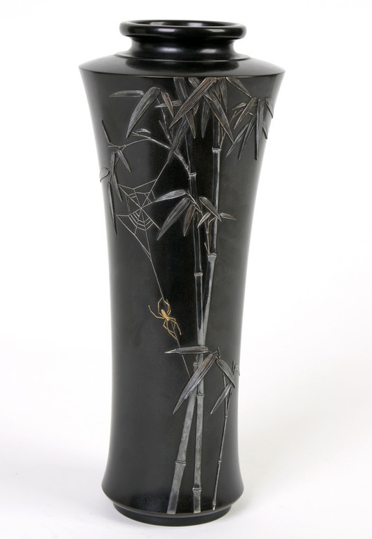 Nogawa Bronze Spider Vase